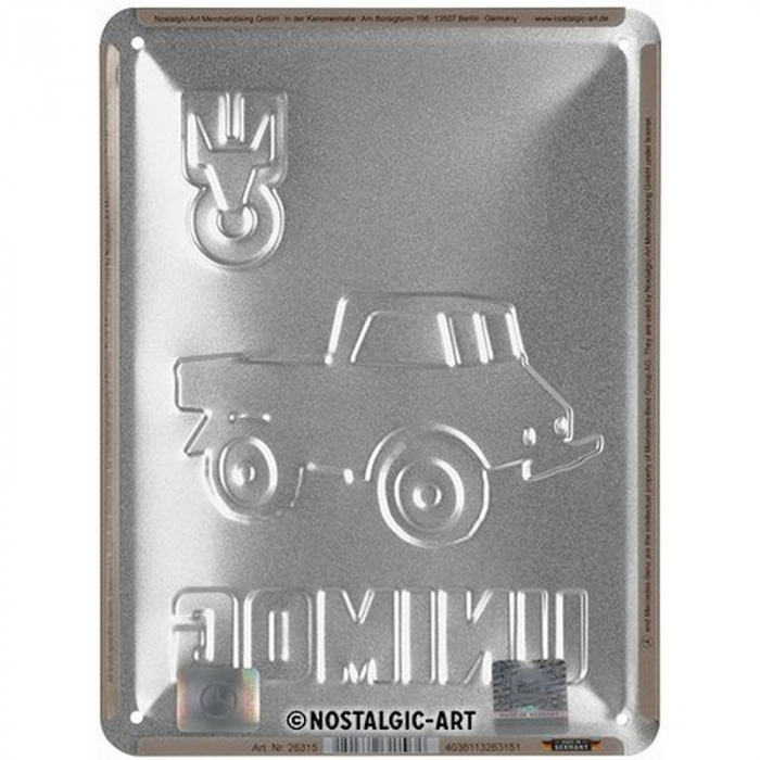 Blechschild Unimog grün 3